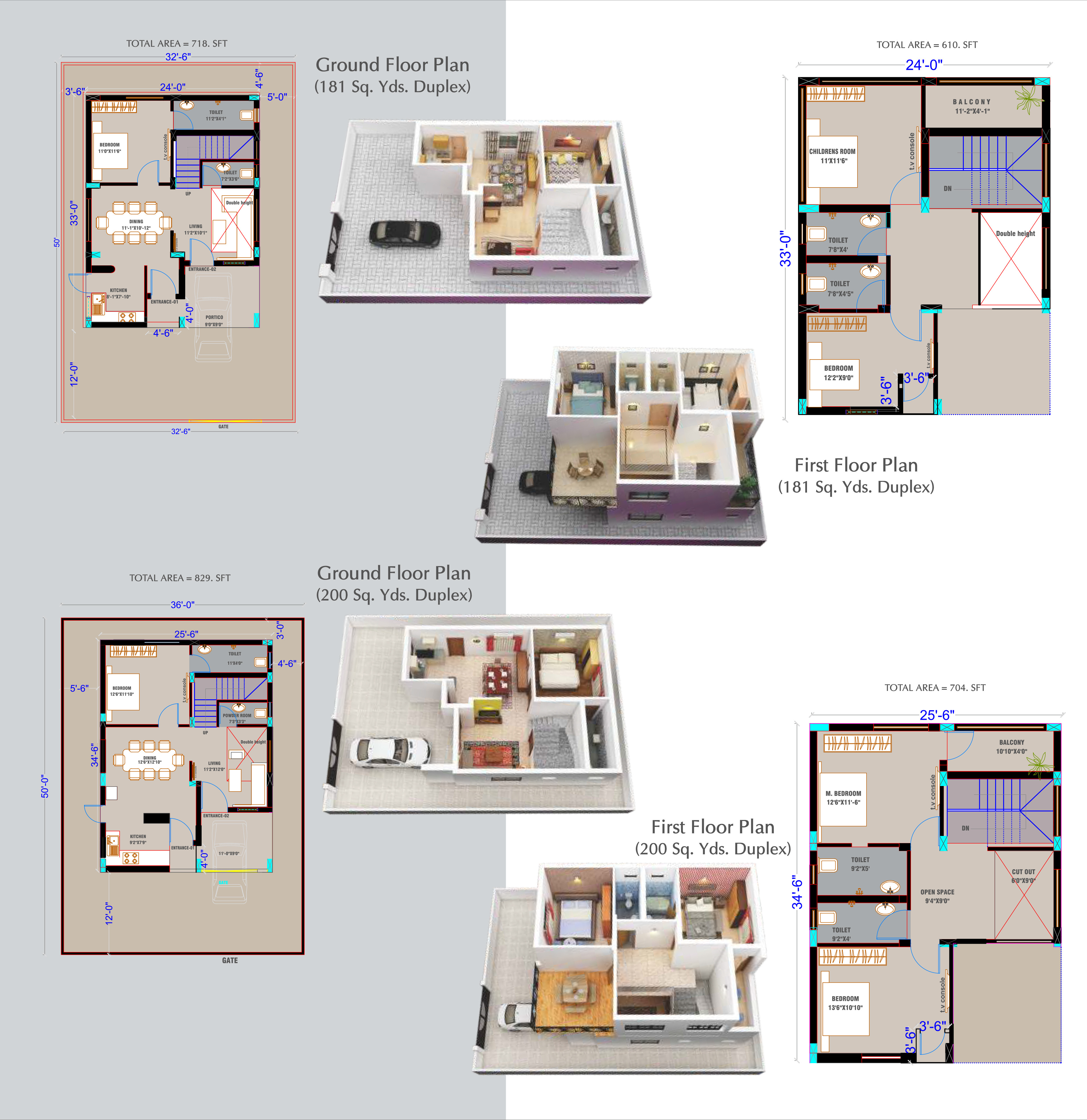 Floor Plan - Duplex 181, 200